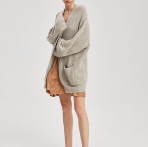 Plush Cashmere Rib-Knit Cardigan